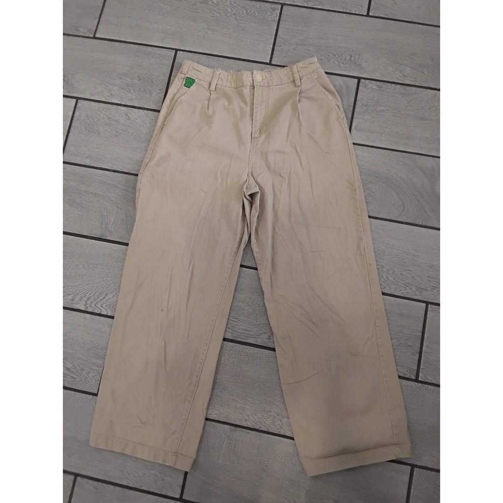 Empyre Loose Fit Khaki Pants Tan Wide Leg Skate Streetwear Mens Size Medium